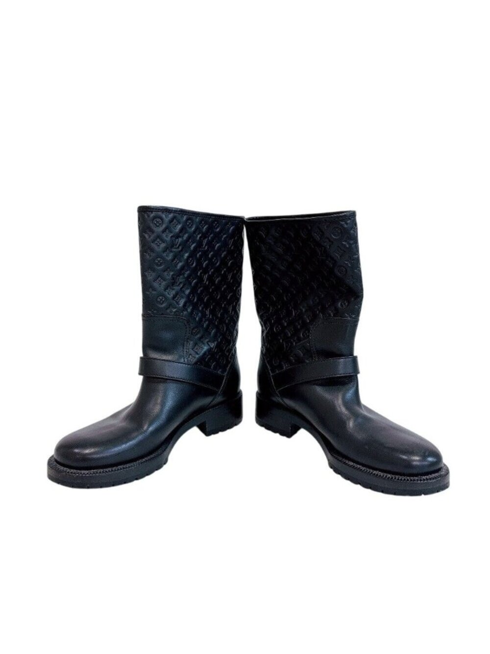 Louis Vuitton Monogram Leather Boots Black